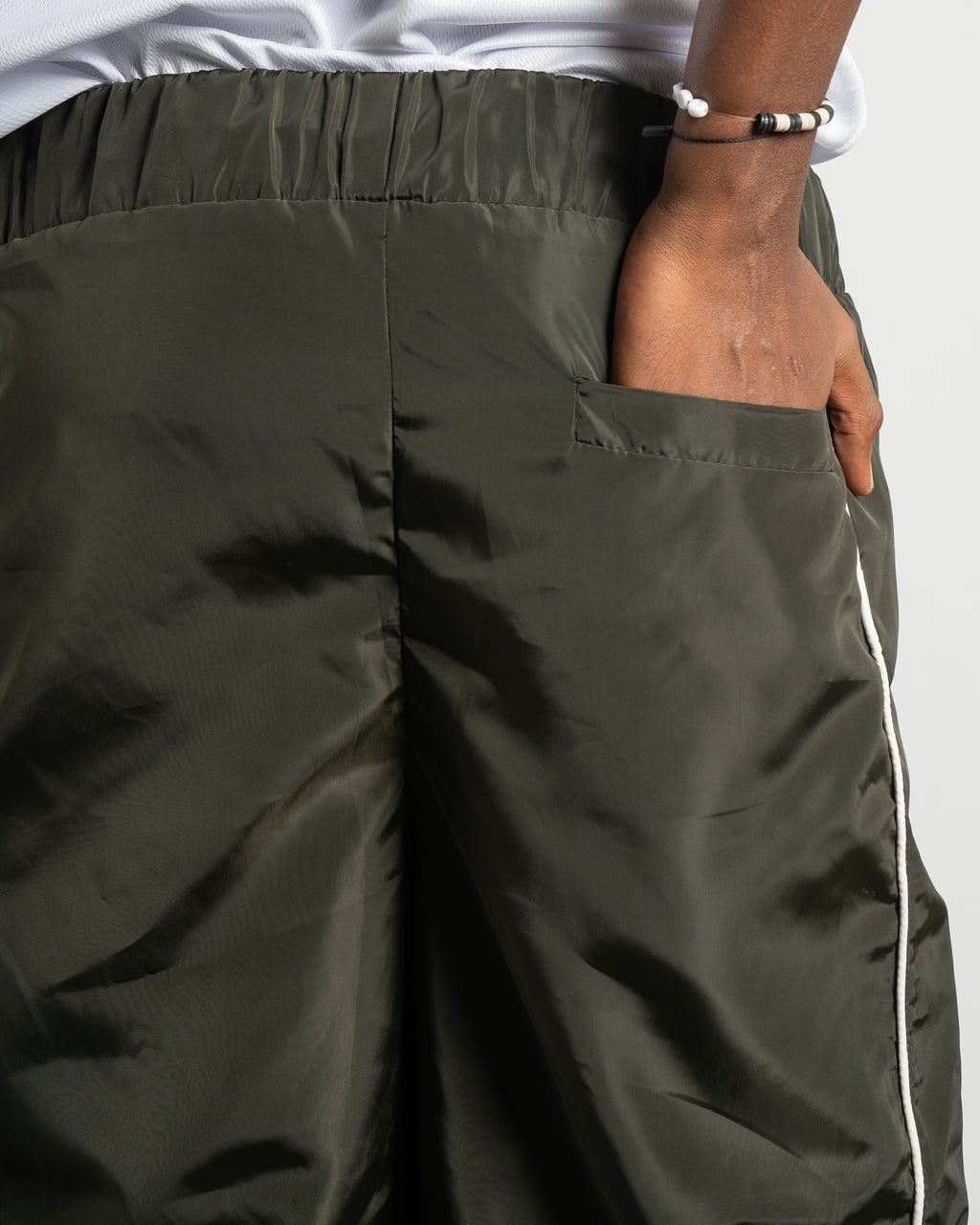 Dark Green Parachute Pants
