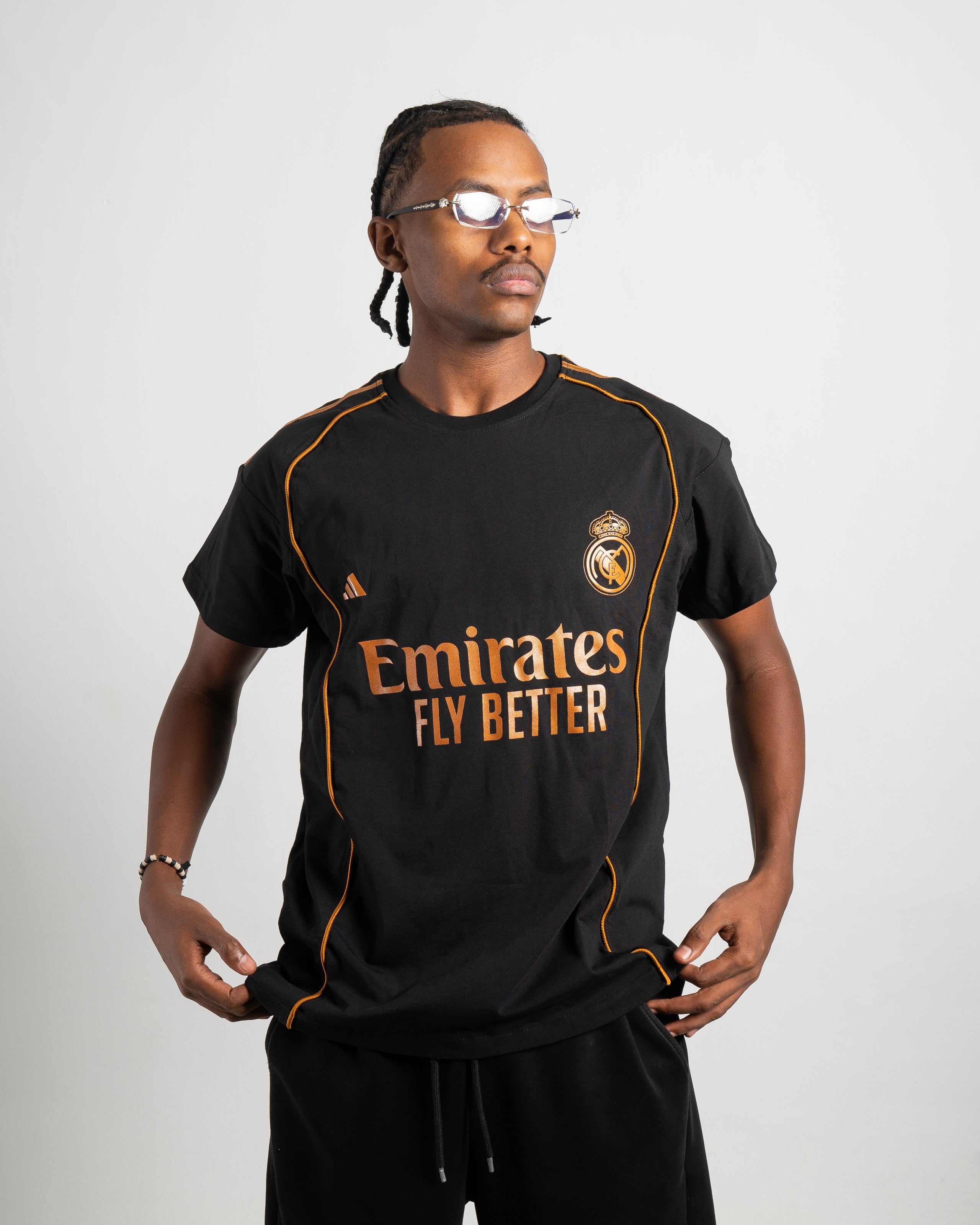 Black Real Madrid cotton T-shirt