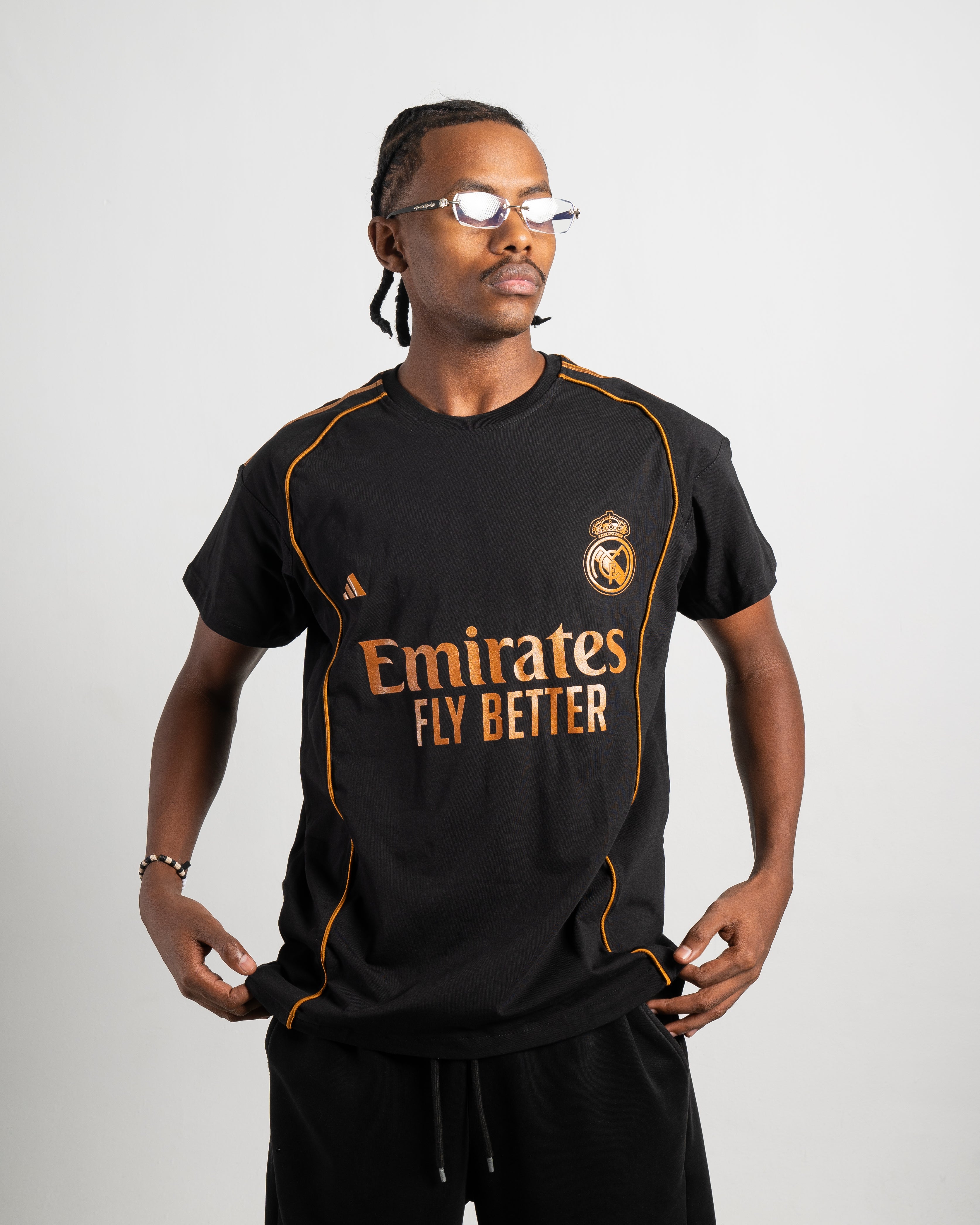 Black Real Madrid cotton T-shirt