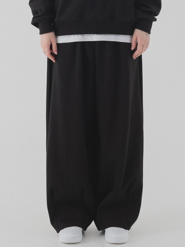 ESSENTIAL BAGGY SWEAPANTS (BLACK)