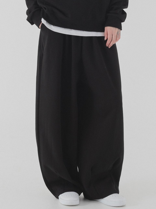 ESSENTIAL BAGGY SWEAPANTS (BLACK)